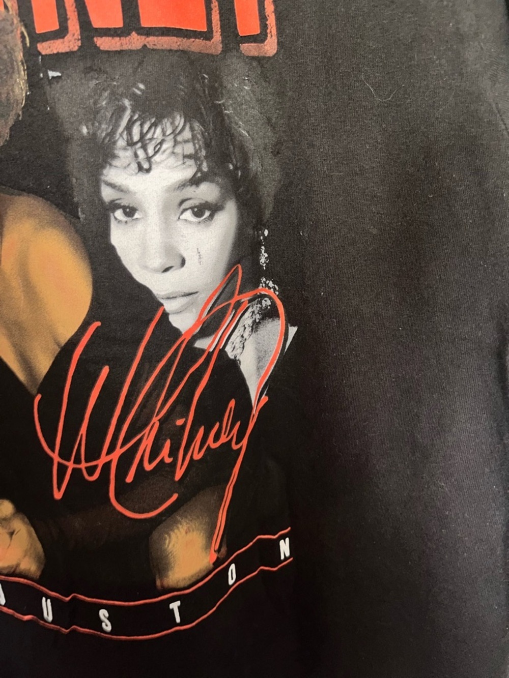 Whitney Houston Graphic Tee Size Large Black Vintage Style Band Shirt 2023 Tour - Picture 5 of 5